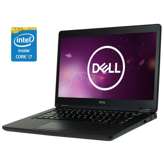 Ультрабук Б-клас Dell Latitude 5480 / 14" (1920x1080) IPS / Intel Core i7-7600U (2 (4) ядра по 2.8 - 3.9 GHz) / 8 GB DDR4 / 128 GB SSD M.2 / Intel HD Graphics 620 / WebCam б/в - зображення 1