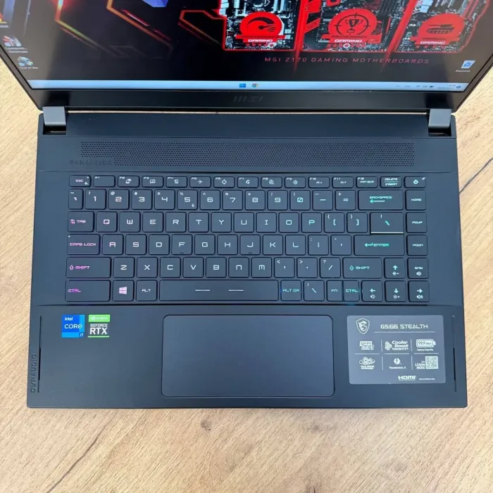 Ігровий ноутбук MSI GS66 Stealth 11UH / 15.6" (1920x1080) IPS / Intel Core i7-11800H (8 (16) ядер по 1.9 - 4.6 GHz) / 32 GB DDR4 / 1000 GB SSD / nVidia GeForce RTX 3080, 16 GB GDDR6, 256-bit / WebCam б/в - зображення 7