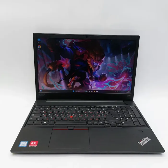 Ігровий ноутбук Lenovo ThinkPad E590 / 15.6" (1920x1080) IPS / Intel Core i7-8565U (4 (8) ядра по 1.8 - 4.6 GHz) / 16 GB DDR4 / 256 GB SSD / AMD Radeon RX 550, 2 GB DDR5, 128-bit / WebCam б/в - зображення 2