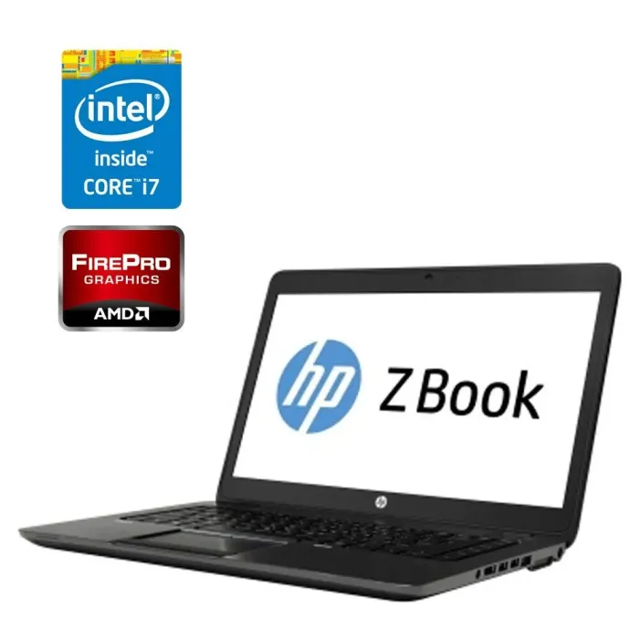 Мобільна робоча станція HP ZBook 14 G2 / 14" (1920x1080) IPS / Intel Core i7-5600U (2 (4) ядра по 2.6 - 3.2 GHz) / 16 GB DDR3 / 256 GB SSD + 500 GB HDD / AMD FirePro M4150, 1 GB GDDR5, 128-bit / WebCam б/в - зображення 1