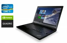 Мобільна робоча станція Lenovo ThinkPad P71 / 17.3" (1920x1080) IPS / Intel Core i7-7700HQ (4 (8) ядра по 2.8 - 3.8 GHz) / 32 GB DDR4 / 512 GB SSD / nVidia Quadro P3000, 6 GB GDDR5, 192-bit / WebCam / TouchID / Windows 10 б/в