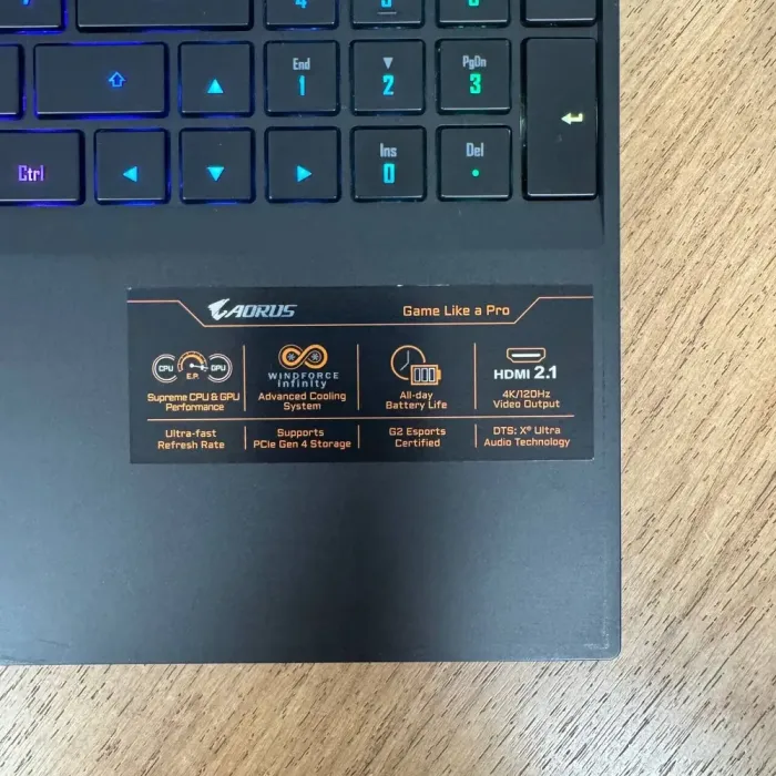 Ігровий ноутбук Б-клас Gigabyte Aorus 15P XD / 15.6" (1920x1080) IPS / Intel Core i7-11800H (8 (16) ядер по 2.3 - 4.6 GHz) / 16 GB DDR4 / 1000 GB SSD / nVidia GeForce RTX 3070, 8 GB GDDR6, 256-bit / WebCam б/в - зображення 9