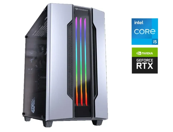 Ігровий ПК Cougar Gemini M Tower / Intel Core i5-12400F (6 (12) ядер по 2.5 - 4.4 GHz) / 16 GB DDR4 / 1000 GB SSD / nVidia GeForce RTX 4060, 8 GB GDDR6, 128-bit / 700W / Win 11 - зображення 1