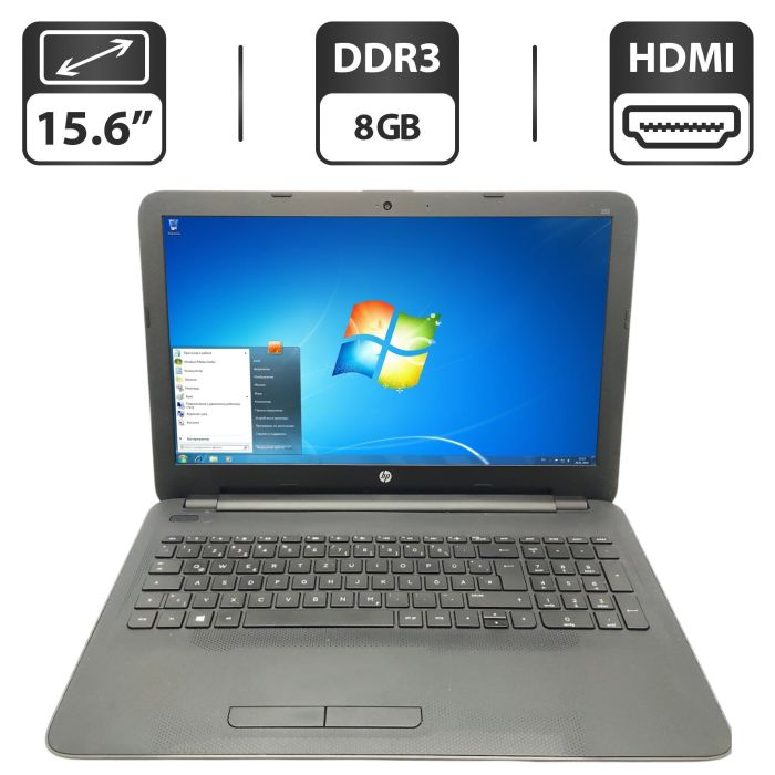 Ноутбук HP 255 G4 / 15.6" (1366x768) TN / AMD A6-6310 (4 ядра по 1.8 - 2.4 GHz) / 8 GB DDR3 / 500 GB HDD / AMD Radeon R4 Graphics / WebCam / DVD-ROM б/в - зображення 1