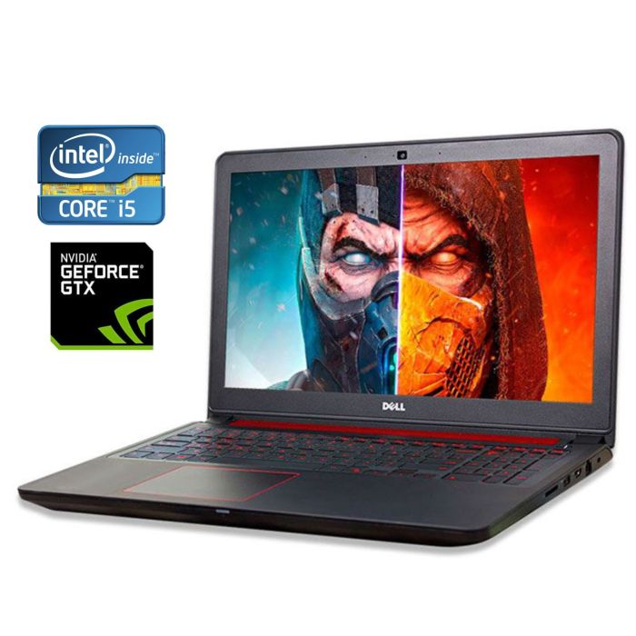 Ігровий ноутбук Dell Inspiron 15 Gaming 5577 / 15,6" (1920x1080) TN / Intel Core i5-7300HQ (4 ядра по 2,5 - 3,5 ГГц) / 8 ГБ DDR4 / 128 ГБ SSD M.2 + 1000 ГБ HDD / nVidia GeForce GTX 1050, 4 ГБ GDDR5, 128-біт / Веб-камера б/в - зображення 1