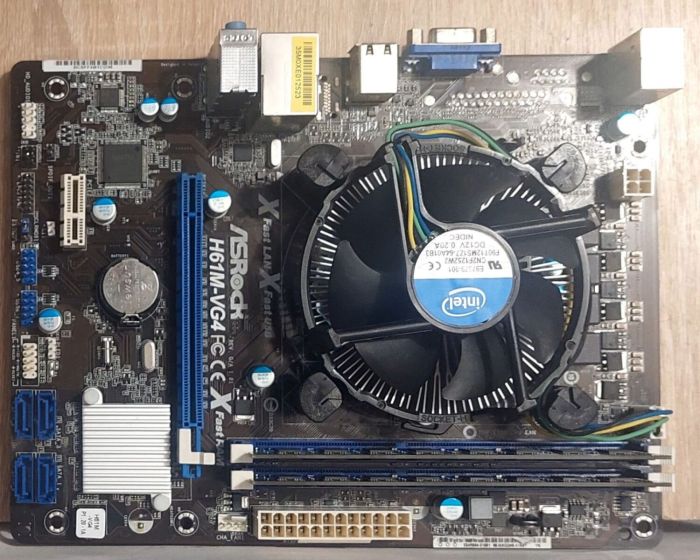 Комплект: Материнська плата ASRock H61M-VG4 / LGA1155 / Intel Core i5-3470 (4 ядра по 3.2 - 3.6 GHz) / 16 GB DDR3 / Intel HD Graphics 2500 + Кулер б/в - зображення 5