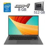 Ультрабук LG Gram 14 / 14" (1920x1200) IPS / Intel Core i5-1135G7 (4 (8) ядра по 2.4 - 4.2 GHz) / 8 GB DDR4 / 512 GB SSD / Intel Iris Xe Graphics / WebCam б/в