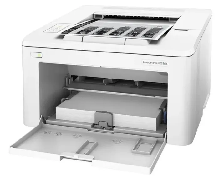 Принтер HP LaserJet Pro M203dn / лазерний монохромний друк / А4 / 1200x1200 dpi / 28 стор / хв / USB 2.0, Ethernet / Дуплекс б/в - зображення 1