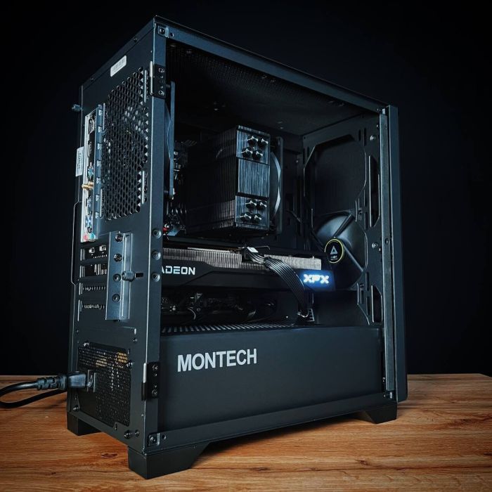 Збірка на замовлення: ігровий ПК Montech Air 100 Lite Tower / AMD Ryzen 5 7500F (6 (12) ядер по 3,7 - 5,0 ГГц) / 32 ГБ DDR5 / 1000 ГБ SSD M.2 / AMD Radeon RX 9060 XT, 16 ГБ GDDR6, 128-біт / 650 Вт - зображення 6