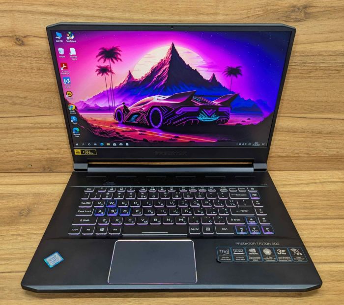 Ігровий ноутбук Acer Predator PT 515-51 / 15.6" (1920x1080) IPS / Intel Core i7-8750H (6 (12) ядер по 2.2 - 4.1 GHz) / 16 GB DDR4 / 512 GB SSD / nVidia GeForce RTX 2060, 6 GB GDDR6, 192-bit / WebCam / Windows 10 б/в - зображення 2