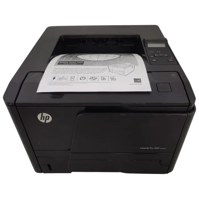 Принтер HP LaserJet Pro M401dne / Лазерний монохромний друк / 1200x1200 dpi / A4 / 35 стор/хв / USB 2.0, Ethernet / Дуплекс б/в - зображення 1
