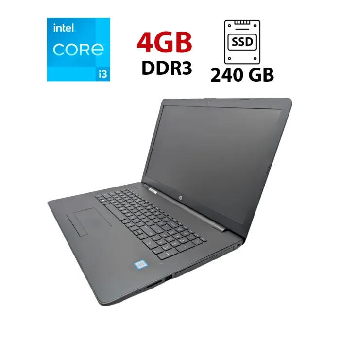 Ноутбук HP Pavilion 17-bs0xx / 17.3" (1600x900) TN / Intel Core i3-6006U (2 (4) ядра по 2.0 GHz) / 4 GB DDR3 / 240 GB SSD / Intel HD Graphics 520 / WebCam / HDMI б/в - зображення 1