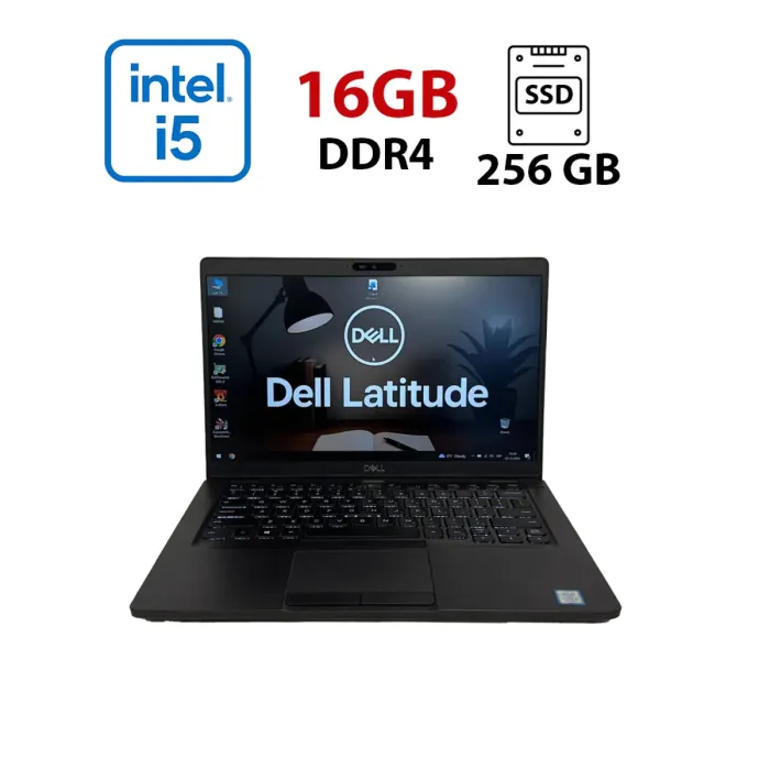 Ультрабук Б-клас Dell Latitude 5400 / 14" (1920x1080) IPS / Intel Core i5-8265U (4 (8) ядра по 1.6 - 3.9 GHz) / 16 GB DDR4 / 256 GB SSD / AMD Radeon 550X, 2 GB GDDR5, 64-bit / WebCam б/в - зображення 1