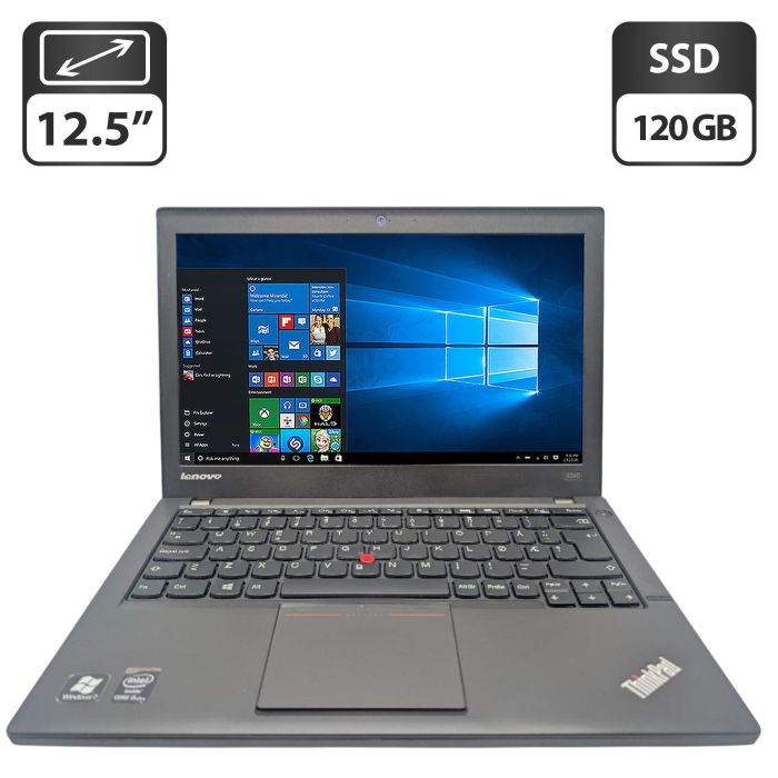 Нетбук Lenovo ThinkPad X240 / 12.5" (1366x768) TN / Intel Core i5-4300U (2 (4) ядра по 1.9 - 2.9 GHz) / 8 GB DDR3 / 120 GB SSD / Intel HD Graphics 4400 / WebCam б/в - изображение 1