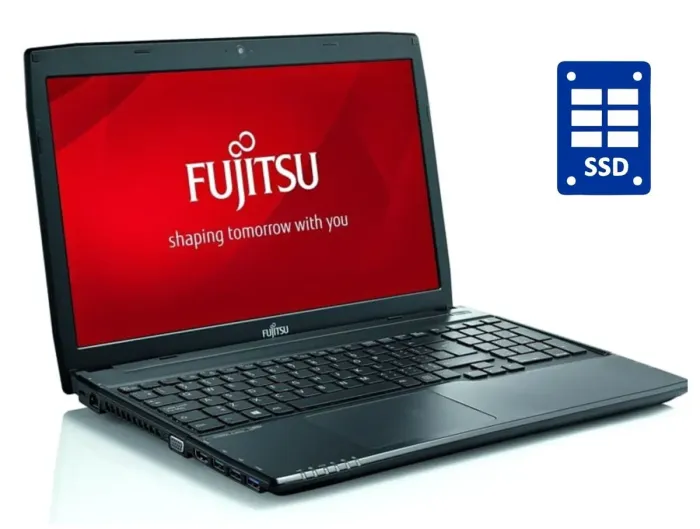 Ноутбук Fujitsu LifeBook A555 / 15.6" (1366x768) TN / Intel Core i3-5005U (2 (4) ядра по 2.0 GHz) / 8 GB DDR3 / 128 GB SSD / Intel HD Graphics 5500 / WebCam / Win 10 Pro б/в - зображення 1