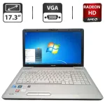 Ноутбук Toshiba Satellite L550 / 17.3" (1600x900) TN / Intel Core i3-330M (2 (4) ядра по 2.13 GHz) / 6 GB DDR3 / 320 GB HDD / AMD Radeon HD 4650, 1 GB GDDR3, 128-bit / WebCam / DVD-ROM б/в