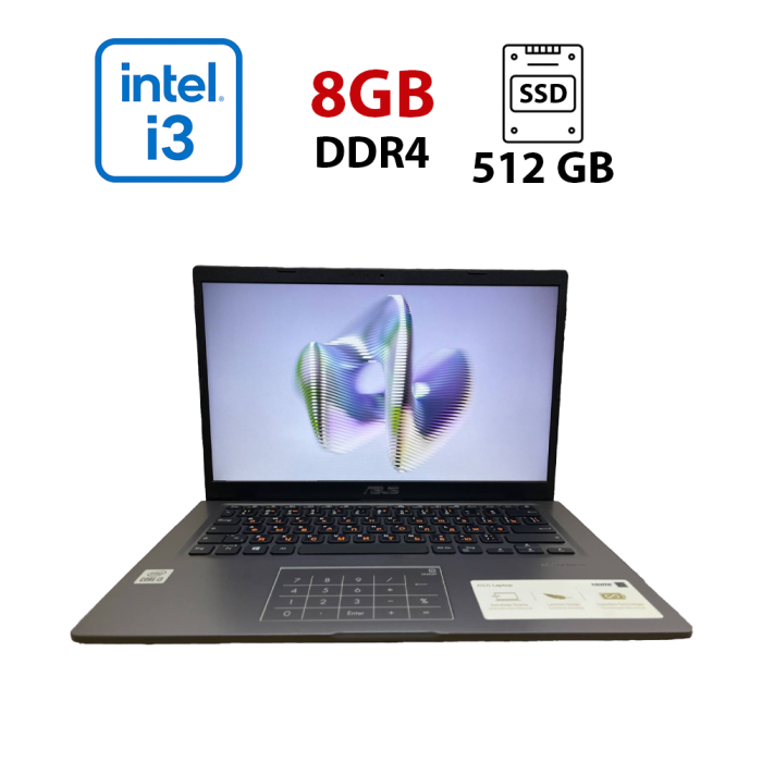 Ноутбук Asus Laptop R 465J / 14" (1920x1080) TN / Intel Core i3-1005G1 (2 (4) ядра по 1.2 - 3.4 GHz) / 8 GB DDR4 / 512 GB SSD / Intel UHD Graphics / WebCam б/в - зображення 1