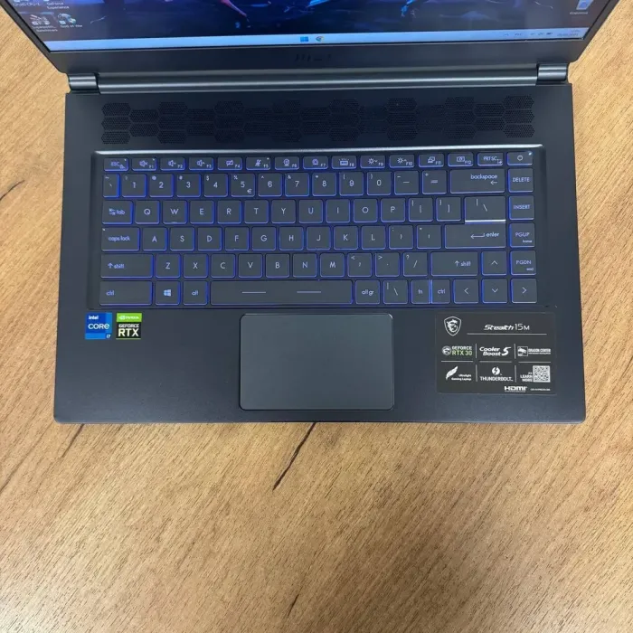 Ігровий ноутбук Б-клас MSI Stealth 15M A11UEKV / 15.6" (1920x1080) IPS / Intel Core i7-11375H (4 (8) ядра по 3.0 - 5.0 GHz) / 16 GB DDR4 / 512 GB SSD NVMe / nVidia GeForce RTX 3060, 6 GB GDDR6, 192-bit / WebCam б/в - зображення 7