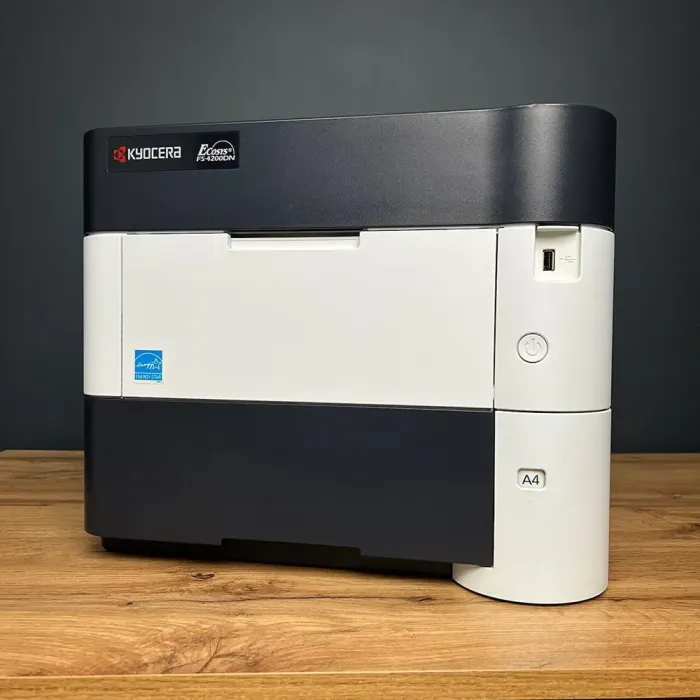 Принтер Kyocera Ecosys FS-4200DN / Лазерний монохромний друк / 1200x1200 dpi / A4 / 50 стр/хв / Ethernet, USB / Дуплекс б/в - зображення 4