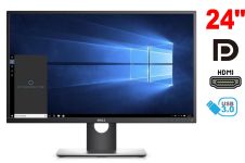 Монітор Широкоформатний Dell P2417H / 24" (1920x1080) IPS / 1x HDMI, 1x DP, 1x VGA, 2x USB 3.0, 2x USB 2.0 / VESA 100x100 б/в