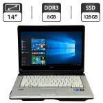 Ноутбук Fujitsu LifeBook S710 / 14" (1366x768) TN / Intel Core i7-620M (2 (4) ядра по 2.66 - 3.33 GHz) / 8 GB DDR3 / 128 GB SSD / Intel HD Graphics / WebCam / Windows 10 Pro б/в