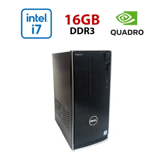 Ігровий ПК Dell Inspirion 3650 / Intel Core i7-6700K (4 (8) ядра по 4,0 - 4,2 ГГц) / 16 ГБ DDR3 / 512 ГБ SSD / nVidia Quadro M2000, 4 ГБ GDDR5, 128-біт / Wi-Fi+Bluetooth / DVD / Win 10 Home Lic б/в - зображення 1