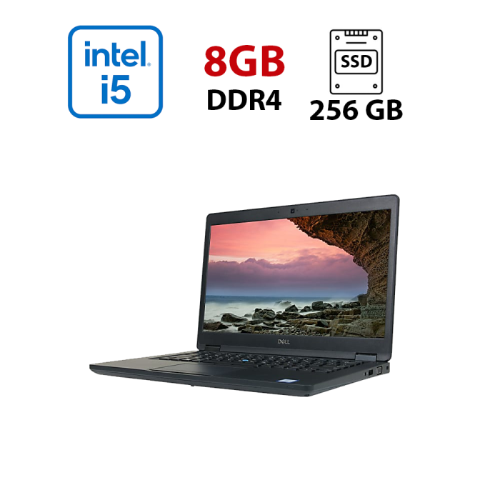 Ультрабук Dell Latitude 5490 / 14" (1366x768) TN / Intel Core i5-8350U (4 (8) ядра по 1.7 - 3.6 GHz) / 8 GB DDR4 / 256 GB SSD / Intel UHD Graphics 620 / WebCam б/в - изображение 1