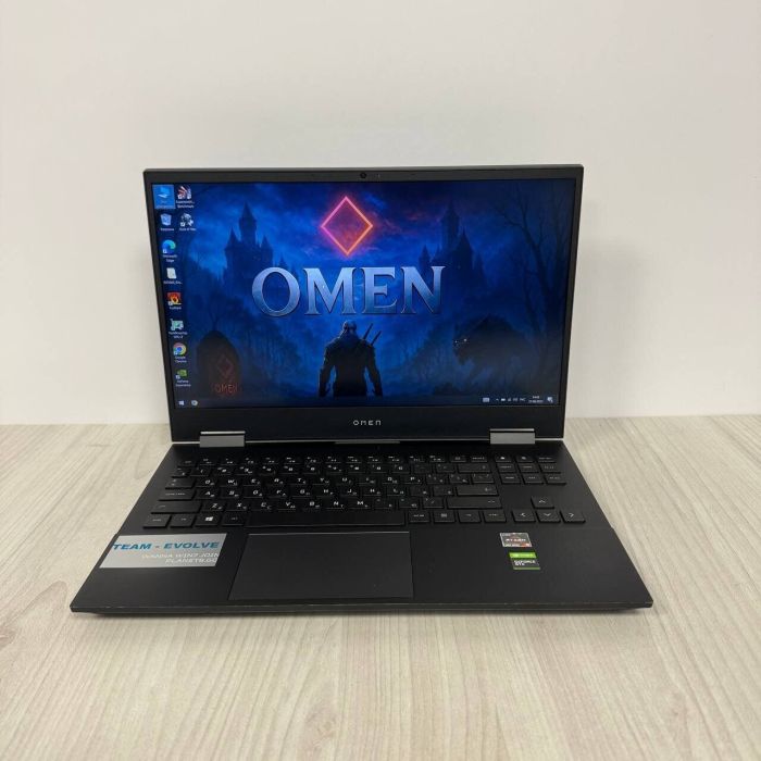 Ігровий ноутбук Б-класу HP Omen 15-en0044ur / 15,6" (1920x1080) IPS / AMD Ryzen 5 4500U (6 ядер по 2.3 - 4.0 GHz) / 16 GB DDR4 / 256 GB SSD NVMe / nVidia GeForce GTX 1650 Ti, 4 GB GDDR6, 128-bit / WebCam б/в - зображення 2