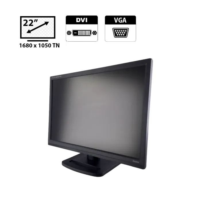 Монітор Iiyama B2280WSD / 22" (1680x1050) TN / VGA, DVI б/в - зображення 1