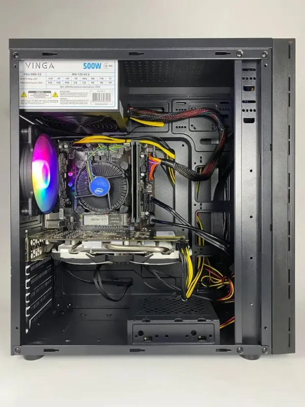 Ігровий ПК Gigabyte Tower / Intel Core i5-8400 (6 ядер по 2.8 - 4.0 GHz) / 16 GB DDR4 / 512 GB SSD + 128 GB SSD / AMD Radeon RX 570, 8 GB GDDR5, 256-bit / 500W / Gigabyte H310M D2P б/в - зображення 4