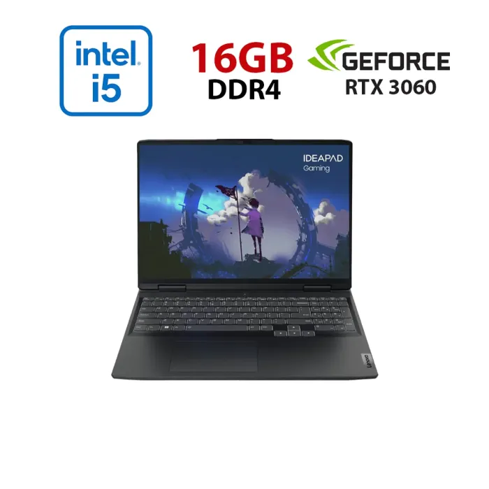 Ігровий ноутбук Lenovo IdeaPad Gaming 3 16IAH7 / 16" (1920x1080) IPS / Intel Core i5-12500H (12 (16) ядер по 3,3 - 4,5 ГГц) / 16 ГБ DDR4 / 480 ГБ SSD / nVidia GeForce RTX 3060, 6 ГБ GDDR6, 192-bit / WebCam б/в - зображення 1
