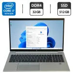 Ультрабук HP EliteBook 850 G7 / 15.6" (1920x1080) IPS / Intel Core i7-10610U (4 (8) ядра по 1.8 - 4.9 GHz) / 32 GB DDR4 / 512 GB SSD / Intel UHD Graphics / WebCam / Fingerprint / Windows 11 Pro б/в