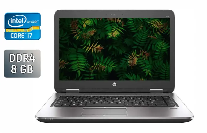 Ноутбук Б-клас HP ProBook 640 G2 / 14" (1920x1080) IPS / Intel Core i7-6600U (2 (4) ядра по 2.6 - 3.4 GHz) / 8 GB DDR4 / 500 GB HDD / Intel HD Graphics 520 / WebCam / Fingerprint / Windows 10 б/в - зображення 1