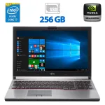 Мобільна робоча станція Fujitsu Celsius H760 / 15.6" (1920x1080) IPS / Intel Core i7-6820HQ (4 (8) ядра по 2.7 - 3.6 GHz) / 16 GB DDR4 / 256 GB SSD / nVidia Quadro M2000M, 4 GB GDDR5, 128-bit / WebCam / DVD-ROM / Windows 10 Pro б/в