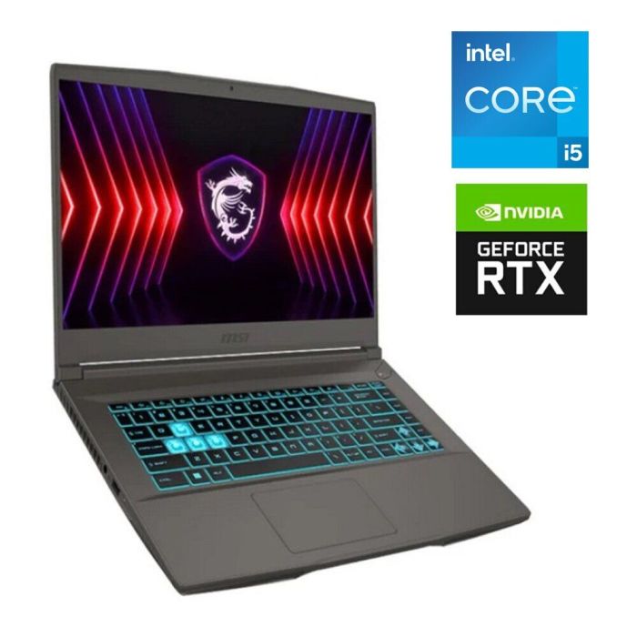 Ігровий ноутбук MSI Thin 15 B13VF / 15.6" (1920x1080) IPS / Intel Core i5-13420H (8 (12) ядер по 3.4 - 4.6 GHz) / 16 GB DDR4 / 480 GB SSD / nVidia GeForce RTX 4060, 8 GB GDDR6, 128-bit / WebCam б/в - зображення 1