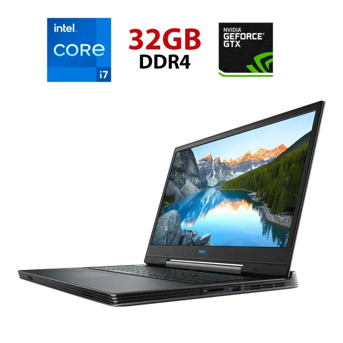 Ігровий ноутбук Dell Inspiron G7 7790 / 17.3" (1920x1080) IPS / Intel Core i7-9750H (6 (12) ядер по 2.6 - 4.5 GHz) / 32 GB DDR4 / 512 GB SSD / nVidia GeForce RTX 2060, 6 GB GDDR6, 192-bit / WebCam / HDMI б/в - зображення 1