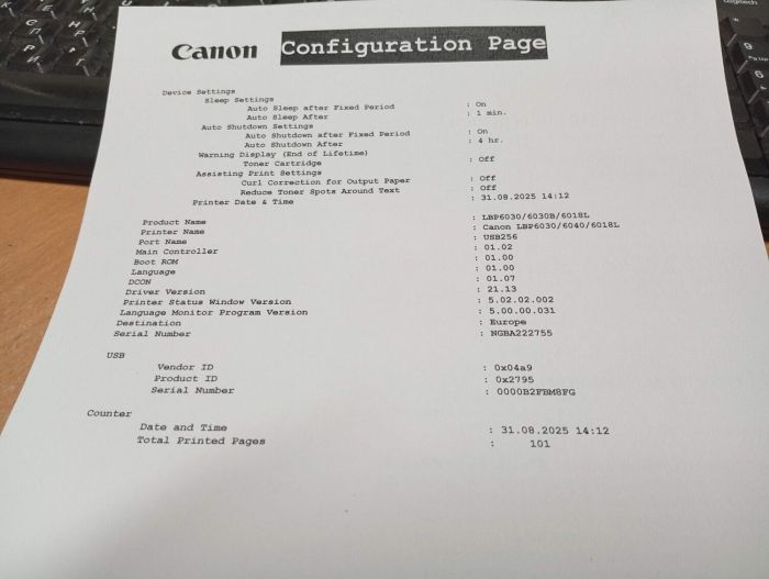 Принтер Canon i-SENSYS LBP6030B / Лазерний монохромний друк / 600x600 dpi / A4 / 18 стор/хв / USB 2.0 б/в - зображення 4
