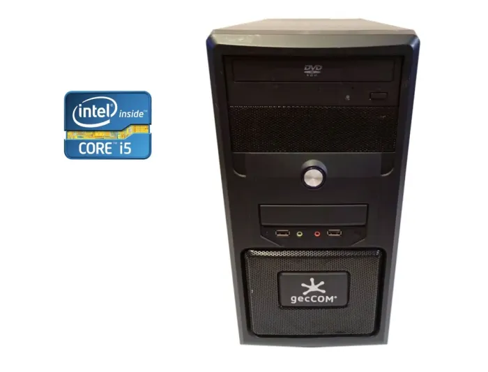 ПК Б-клас Gigabyte Tower / Intel Core i5-650 (2 (4) ядра по 3.2 - 3.46 GHz) / 8 GB DDR3 / 128 GB SSD + 250 GB HDD / Intel HD Graphics / 350W / DVD-ROM б/в - зображення 1