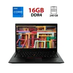 Ультрабук Lenovo ThinkPad T14s / 14" (1920x1080) IPS / Intel Core i7-10610U (4 (8) ядра по 1.8 - 4.9 GHz) / 16 GB DDR4 / 240 GB SSD / Intel UHD Graphics / WebCam б/в