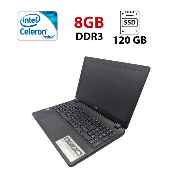 Ноутбук Acer Aspire ES1-531 / 15.6" (1366x768) TN / Intel Celeron N3150 (4 ядра по 1.6 - 2.08 GHz) / 8 GB DDR3 / 120 GB SSD / Intel HD Graphics / WebCam б/в - зображення 1