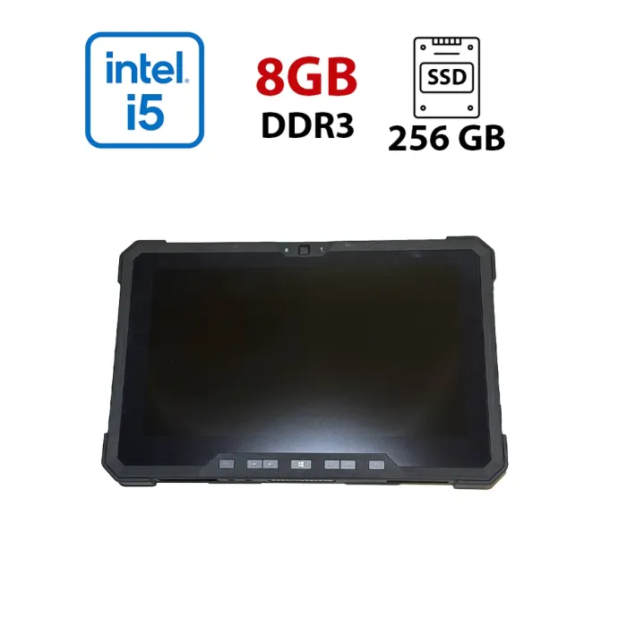 Захищений планшет Dell Latitude 7212 Rugged Extreme / 11,6'' (1920x1080) IPS / Intel Core i5-7300U (2 (4) ядра по 2,6 - 3,5 ГГц) / 8 ГБ DDR3 / 256 ГБ SSD / Intel HD Graphics 620 / WebCam б/в - зображення 1
