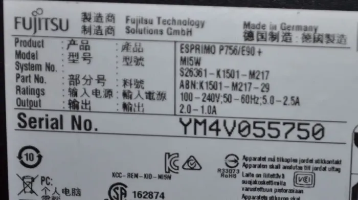 Комп'ютер Fujitsu Esprimo P756 E90 Tower / Intel Core i5-6400 (4 ядра по 2,7 - 3,3 ГГц) / 32 ГБ DDR4 / 500 ГБ SSD / Intel HD Graphics 530 / DVD-ROM / Windows 11 Pro б/в - зображення 5