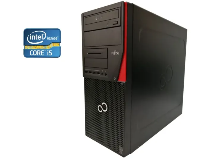 ПК Б-клас Fujitsu Esprimo P720 E85+ Tower / Intel Core i5-4570 (4 ядра по 3.2 - 3.7 GHz) / 16 GB DDR3 / 120 GB SSD + 500 GB HDD / Intel HD Graphics 4600 / DVD-RW б/в - зображення 1