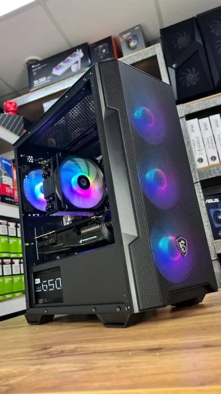 Збірка під замовлення: комп'ютер MSI MAG Forge M100R Black Tower / AMD Ryzen 5 5500 (6 (12) ядер по 3.6 - 4.2 GHz) / 16 GB DDR4 / 512 GB SSD M.2 / nVidia GeForce RTX 2060, 6 GB GDDR6, 192-bit / 650W б/в - зображення 3