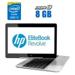 Нетбук Б-клас HP EliteBook Revolve 810 G1 / 11.6" (1366x768) IPS Touch / Intel Core i5-3437U (2 (4) ядра по 1.9 - 2.9 GHz) / 8 GB DDR3 / 256 GB SSD / Intel HD Graphics 4000 / WebCam б/в