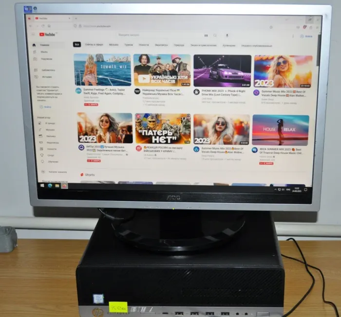 Комплект ПК: HP EliteDesk 800 G3 SFF / Intel Core i5-6500 (4 ядра по 3.2 - 3.6 GHz) / 8 GB DDR4 / 320 GB HDD / Intel HD Graphics 530 / DVD-ROM + Монітор Б-клас 22" (1680x1050) TN  Windows 10 Pro б/в - зображення 13