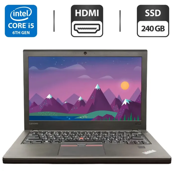 Нетбук Б-клас Lenovo ThinkPad X270 / 12.5" TN / Core i5-6300U (2(4) ядра по 2.4-3GHz) / 8GB DDR4 / 240GB SSD / HD Graphics 520 / WebCam б/в - зображення 1