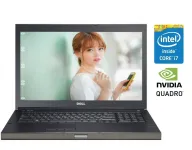 Мобільна робоча станція Б-класу Dell Precision M6800 / 17.3" (1920x1080) TN / Intel Core i7-4800MQ (4 (8) ядра по 2,7 - 3,7 ГГц) / 32 ГБ DDR3 / 512 ГБ SSD + 500 ГБ HDD / nVidia Quadro K5100M, 8 ГБ GDDR5, 256-біт / WebCam б/в