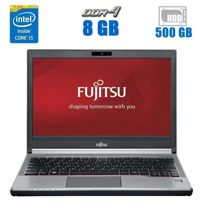 Ноутбук Fujitsu Lifebook E736 / 13.3" TN / Core i5-6300U (2(4) ядра по 2.4-3GHz) / 8GB DDR4 / 500GB HDD / HD Graphics 520 / WebCam б/в - зображення 1