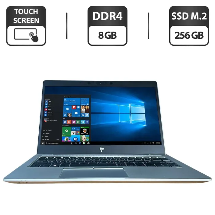 Ультрабук HP EliteBook 745 G6 / 14" (1920x1080) IPS Touch / AMD Ryzen 5 3500U (4 (8) ядра по 2.1 - 3.7 GHz) / 8 GB DDR4 / 256 GB SSD M.2 / AMD Radeon Vega 8 Graphics / WebCam б/в - зображення 1